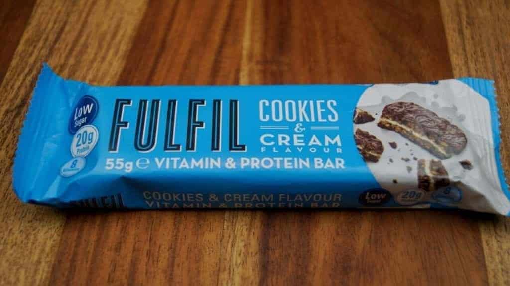 Fulfil Cookies Cream Proteinriegel test Fulfil Cookies & Cream Proteinriegel test
