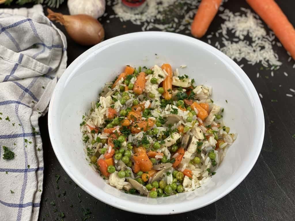 Gesundes Hühnerfrikassee