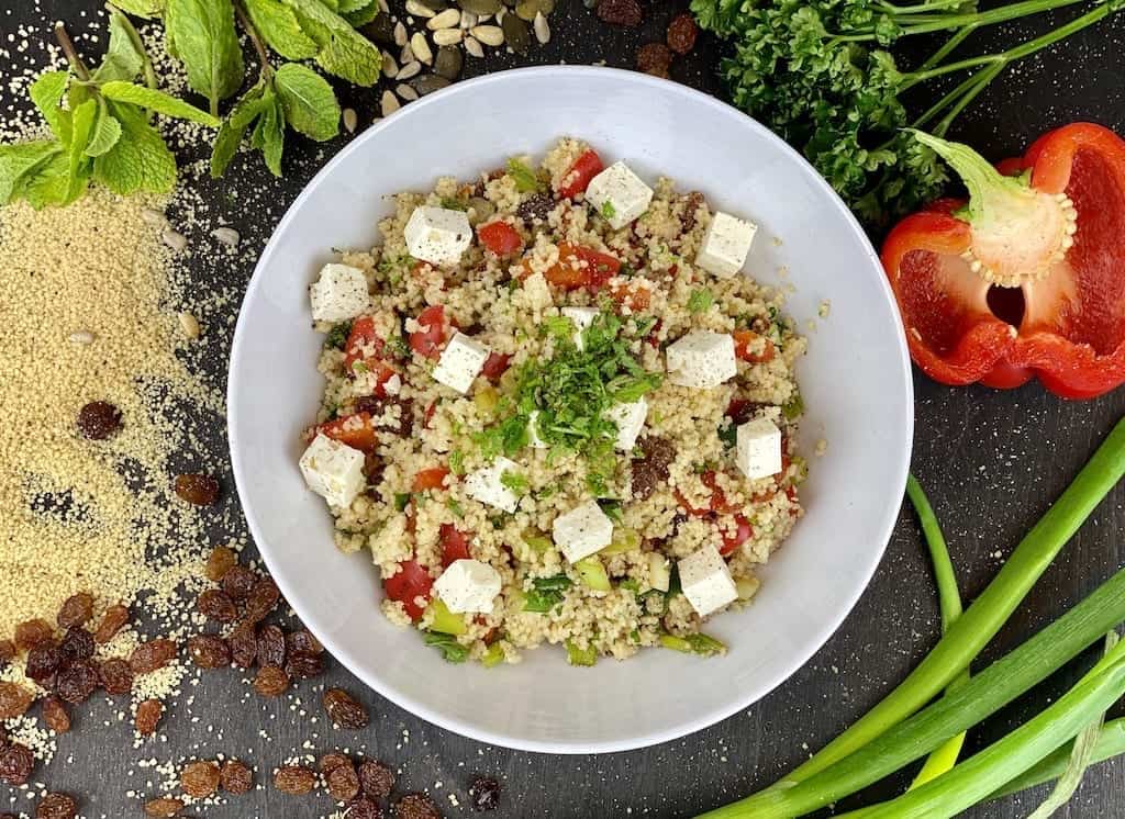 Orientalischer Couscous-Salat, ein einfacher Grillsalat