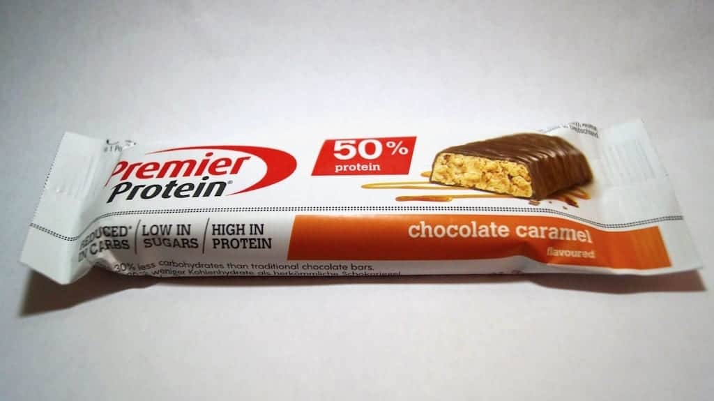 Premier Protein Proteinriegel test Premier Protein Chocolate Caramel Riegel Test