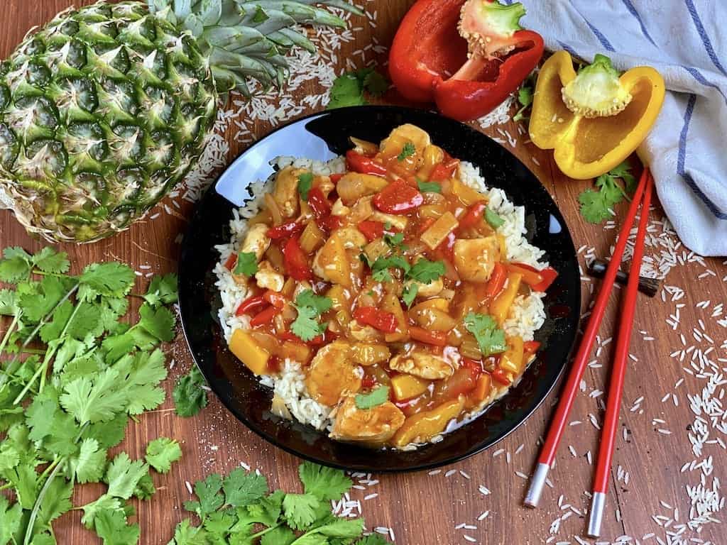 Chinesisches Hähnchen süß-sauer r