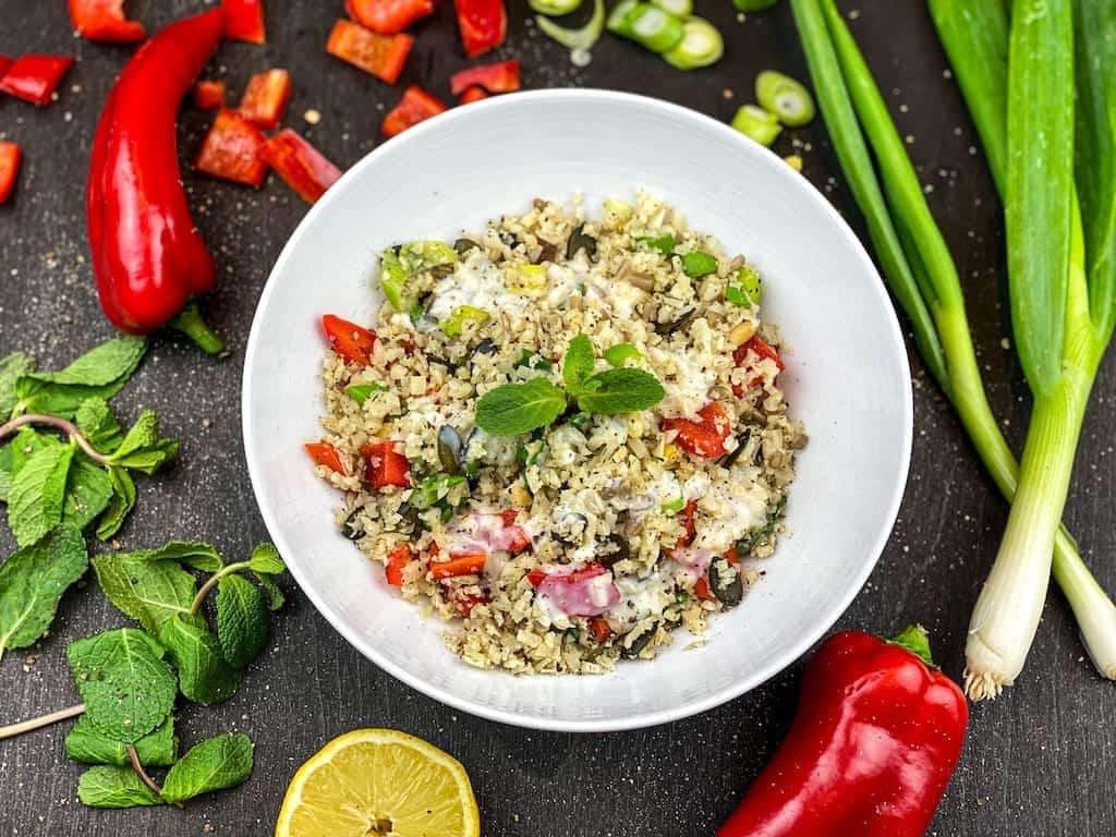 Low Carb Couscous Salat Low-Carb Couscous Salat