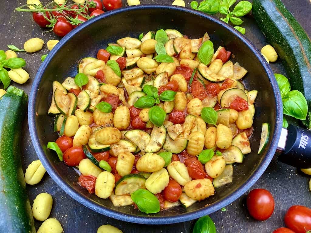 Vegetarische Gnocchi Pfanne mit Gemüse