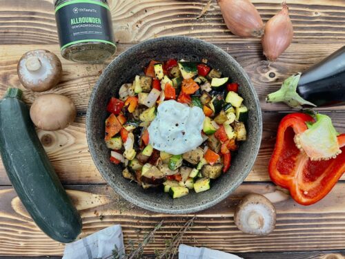 Ratatouille aus der Heißluftfritteuse