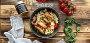 Grillhähnchen Rezept mit Couscous-Salat