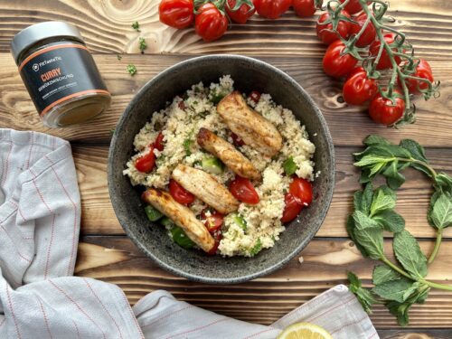 Grillhähnchen mit Couscous-Salat