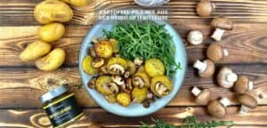 Kartoffel Pilz Mix aus der Heissluftfritteuse j