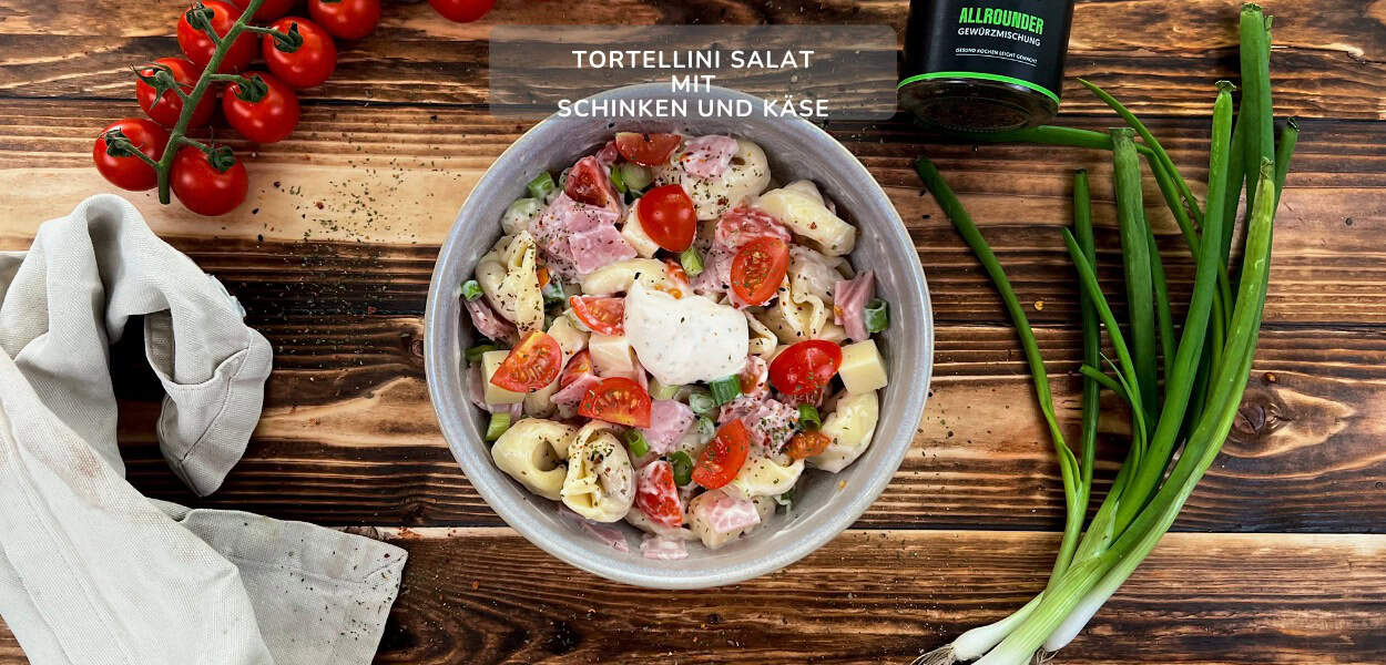 Einfacher Tortellini Salat mit Schinken