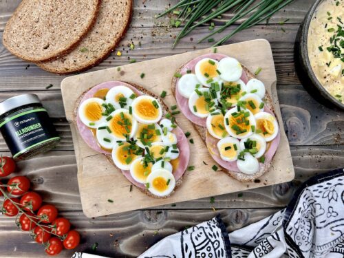 Gesunde Schinken-Ei Stullen