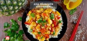 ASIA HÄHNCHEN SÜSS-SAUER - Gesundes Hähnchen süß-sauer mit Gemüse