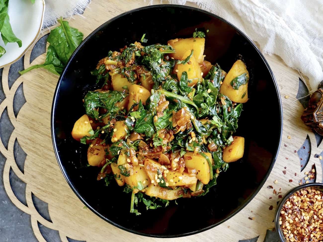 Aloo Palak Rezept