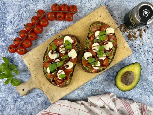 Avocado Caprese Brote