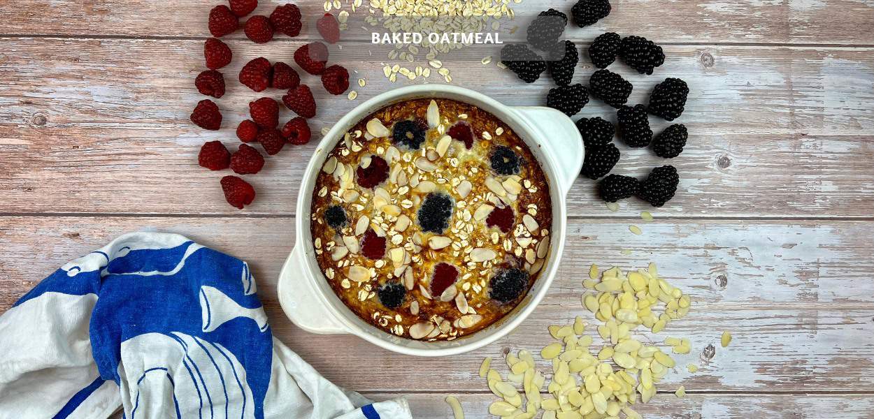Baked Oatmeal mit Beeren Baked Oatmeal