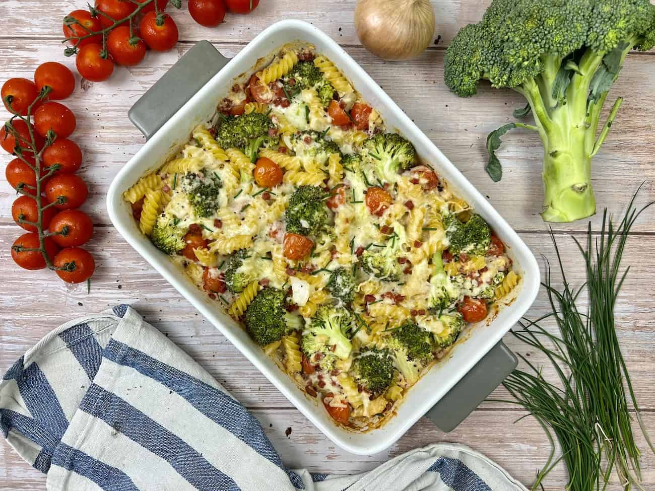 Brokkoli Auflauf mit Nudeln