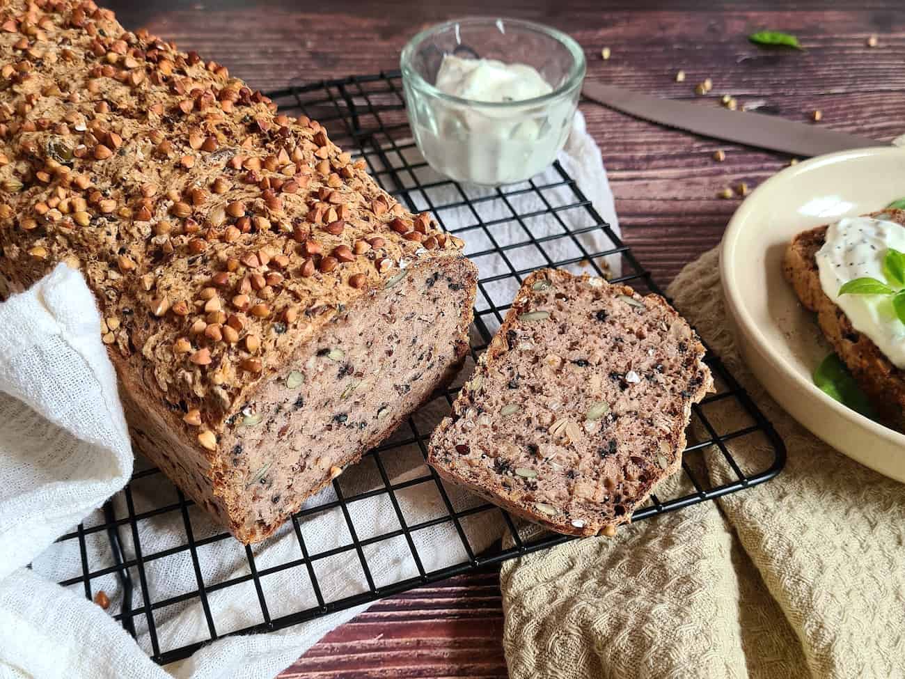 Buchweizenbrot ohne Hefe