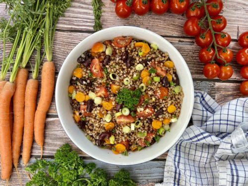 Buchweizenpfanne mit Gemüse