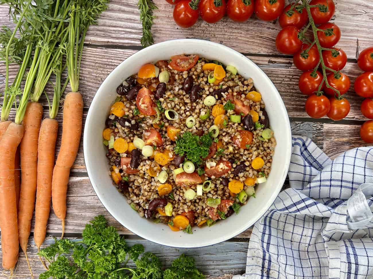 Buchweizenpfanne mit Gemüse