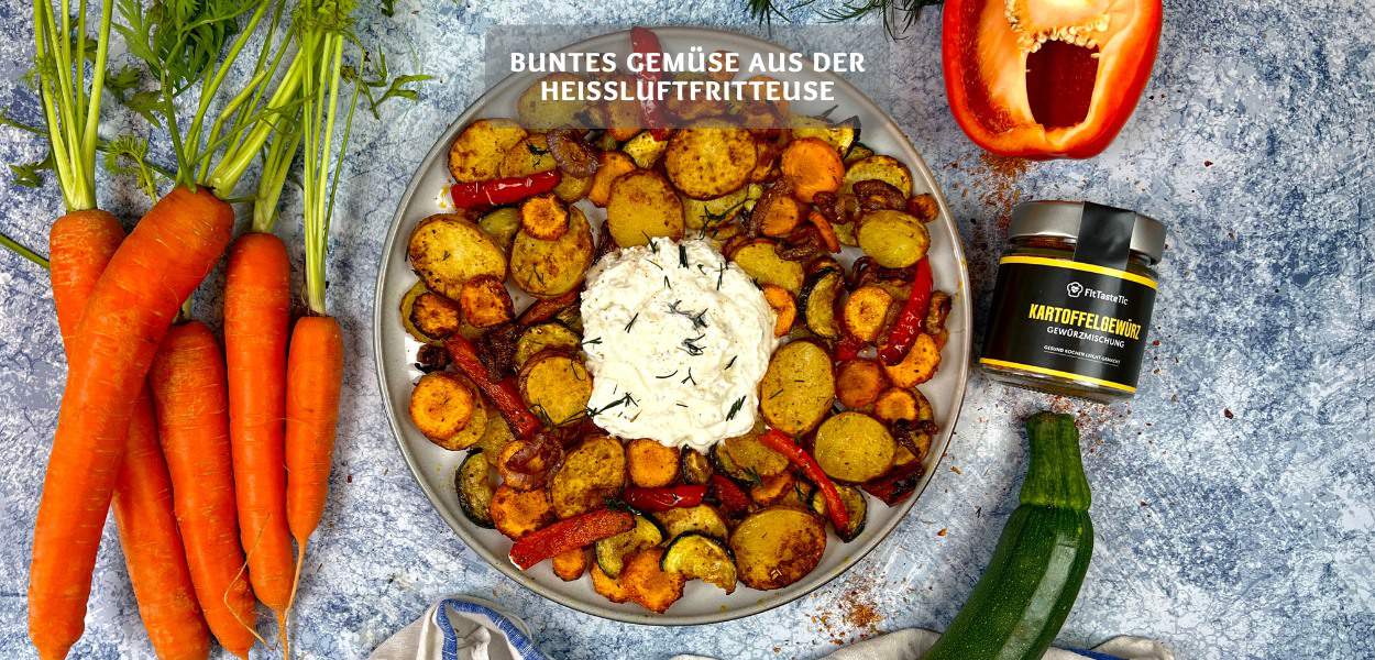 Buntes Gemuese aus der Heissluftfritteuse Rezept Buntes Gemüse aus der Heißluftfritteuse