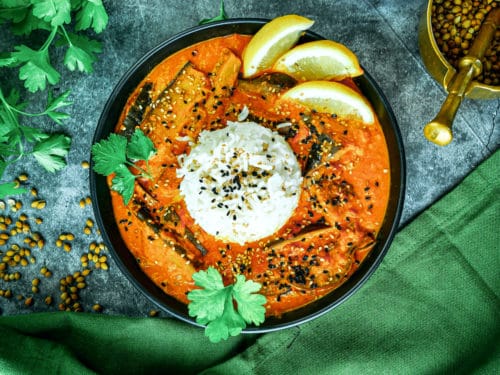 Cashew-Auberginen-Curry