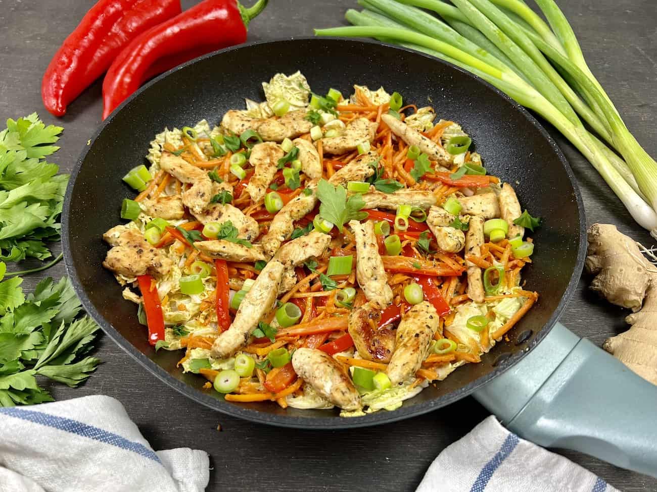 Chinakohl-Gemüsepfanne