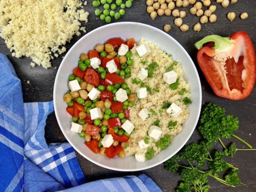 Couscous Pfanne mit Erbsen