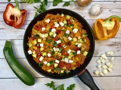 Couscous Pfanne mit Feta