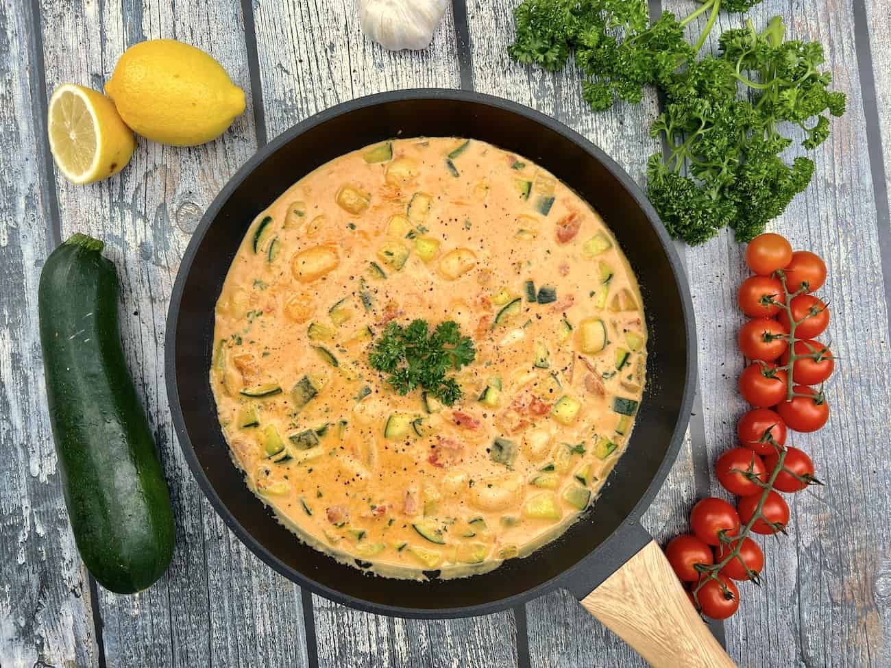 Cremiges Bohnen-Curry mit Zucchini und Erdnussbutter