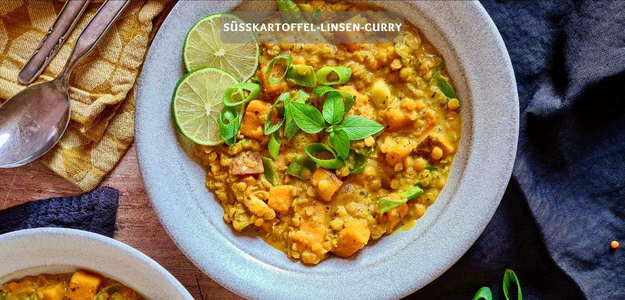 Cremiges Suesskartoffel Linsen Curry Süßkartoffel-Linsen-Curry – Cremiges Linsen-Curry