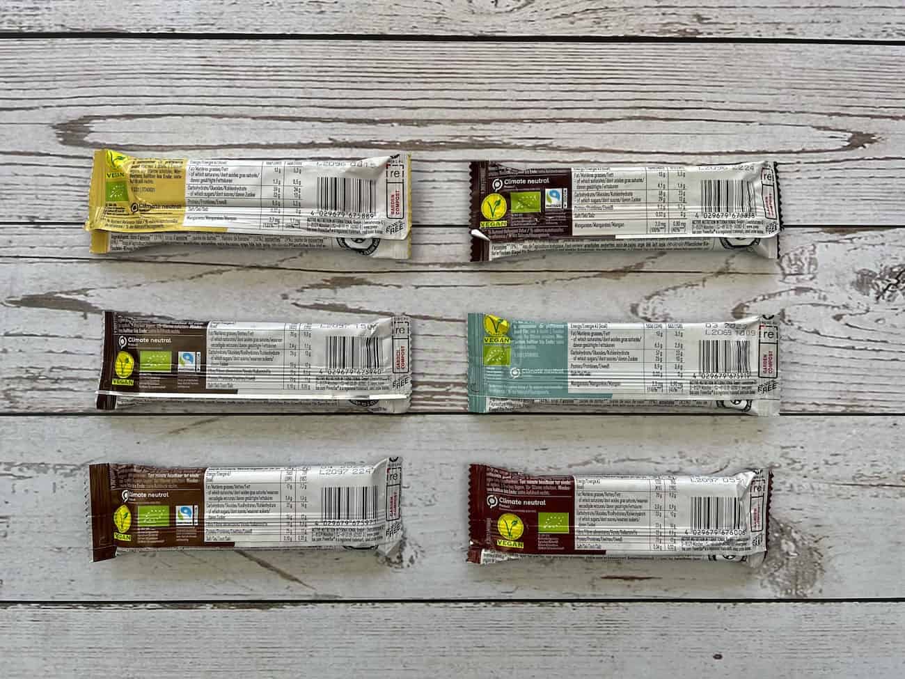 Die verpackung der Ture Organic Reigel von Powerbar