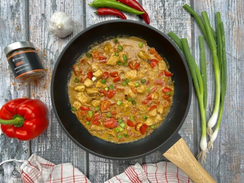 Einachfe Hähnchen-Curry-Pfanne