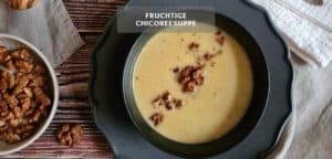 Einfache Chicoreesuppe mit Kokosmilch