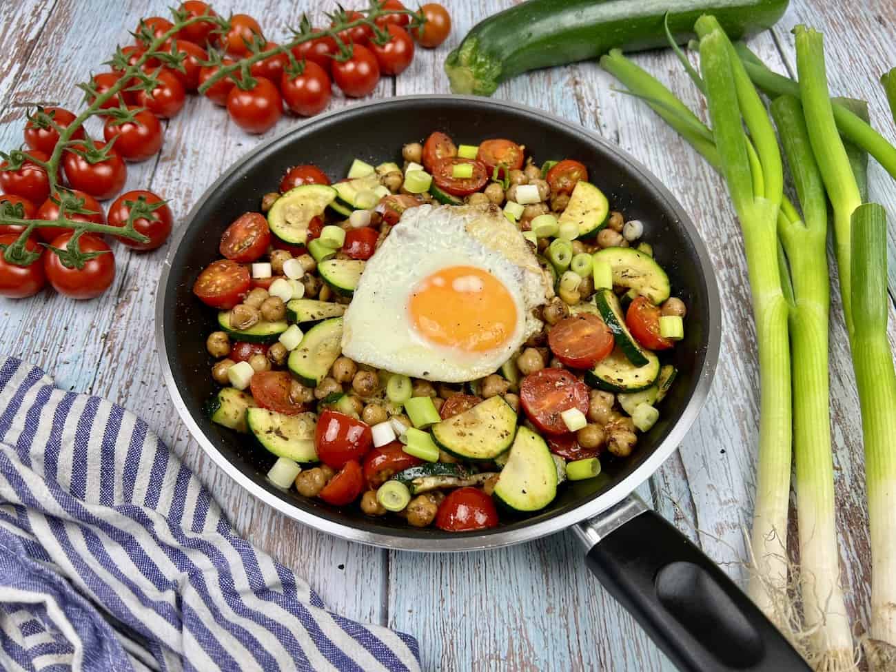 Einfache Kichererbsen Pfanne Einfache Kichererbsen Pfanne