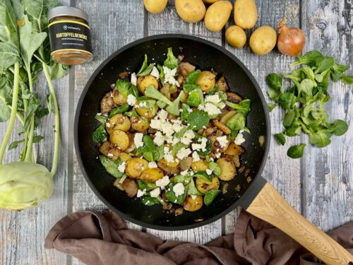 Einfache Kohlrabi-Pfanne