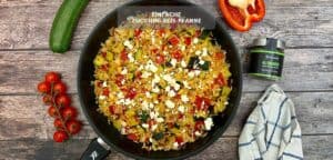 Einfache Zucchini-Reis-Pfanne