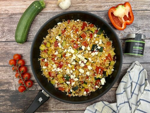 Einfache Zucchini-Reis-Pfanne