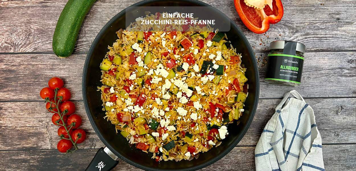 Einfache Zucchini Reis Pfanne Einfache Zucchini-Reis-Pfanne