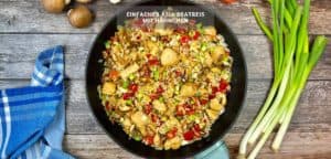 Einfacher Asia Bratreis mit Hähnchen und Gemüse