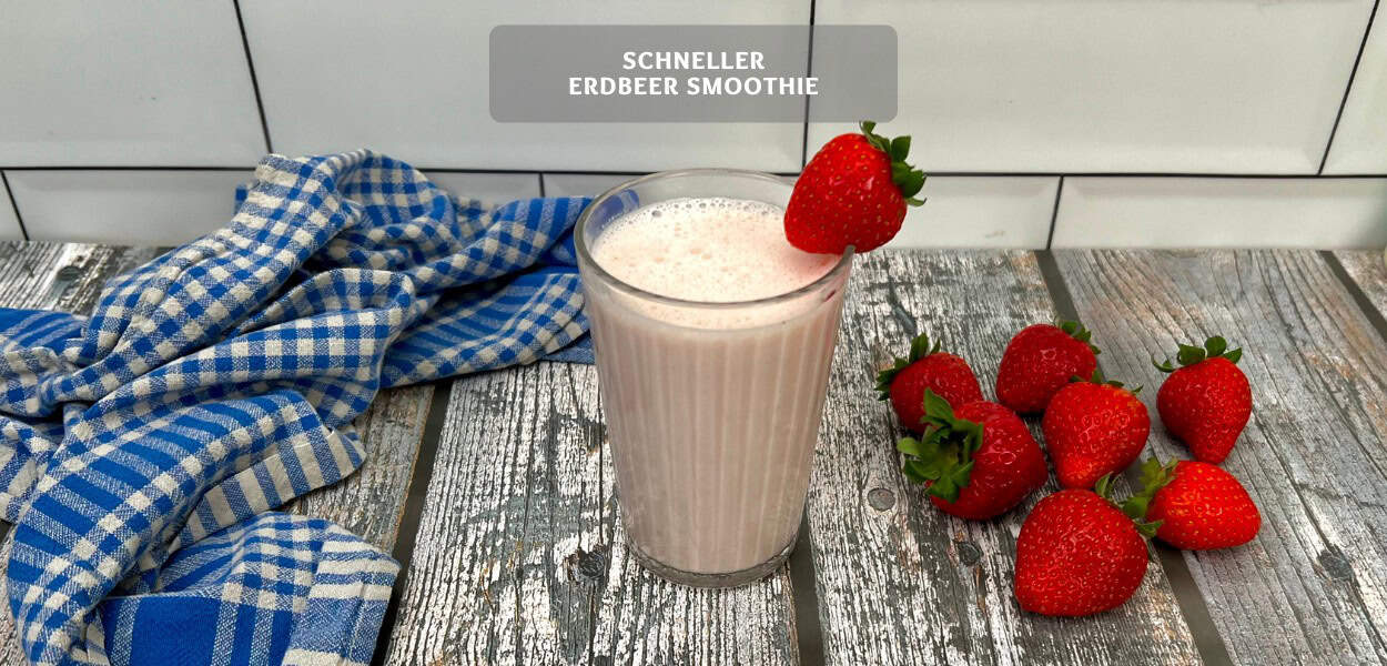 Einfacher Erdbeer Smoothie Schneller Erdbeer Smoothie