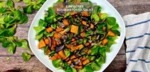 Einfacher Süßkartoffelsalat mit Feldsalat