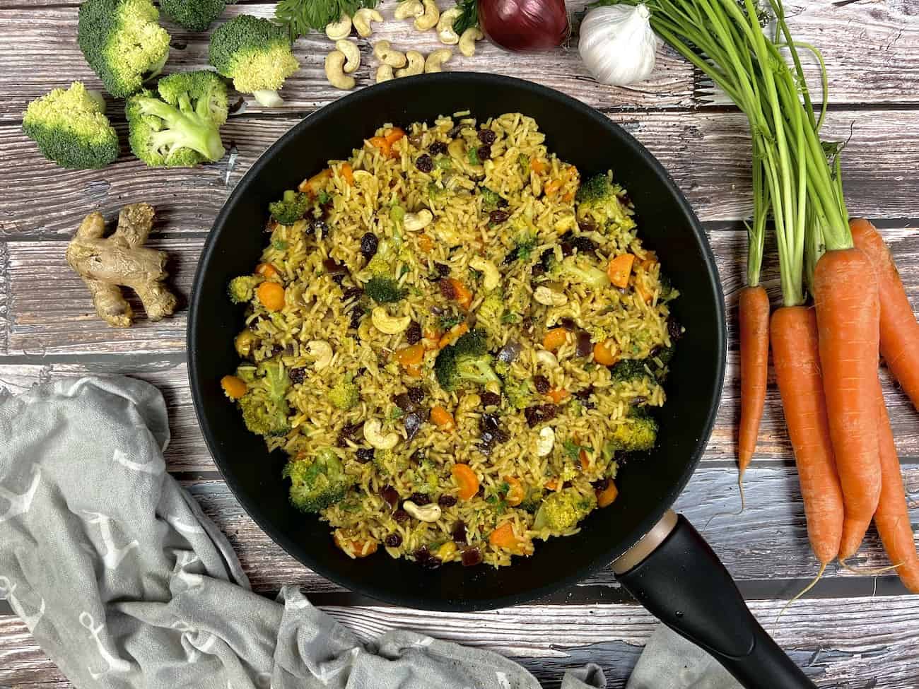 Einfaches Gemüse Biryani