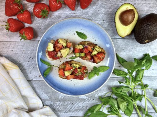 Erdbeer-Bruschetta Brote