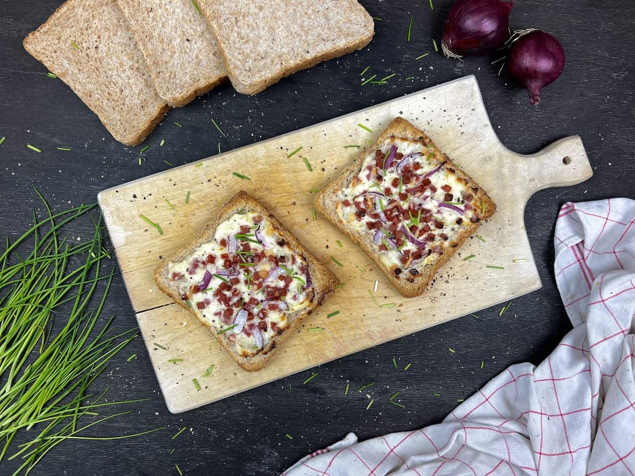 Flammkuchen Toast Flammkuchen Toast