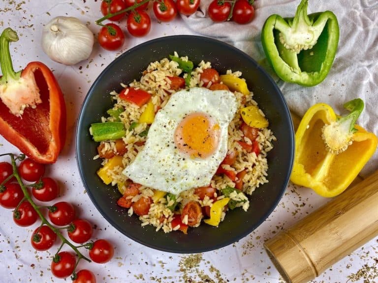 Gemüsepfanne mit Reis