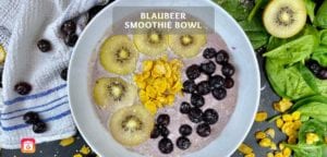 Gesunde Blaubeer Smoothie-Bowl