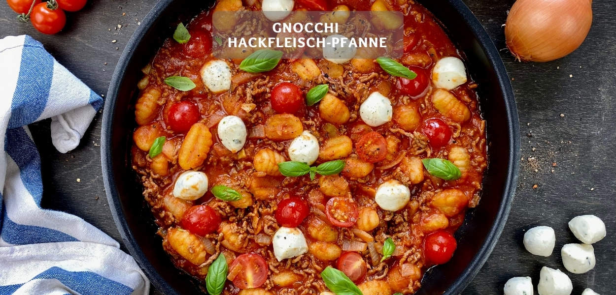 Gesunde Gnocchi Hackfleisch Pfanne Rezept Gnocchi Hackfleisch-Pfanne – Gesunde Gnocchi Bolognese