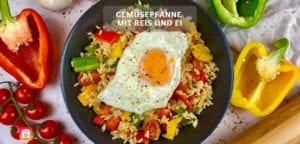 Gesunde Reis Gemüsepfanne