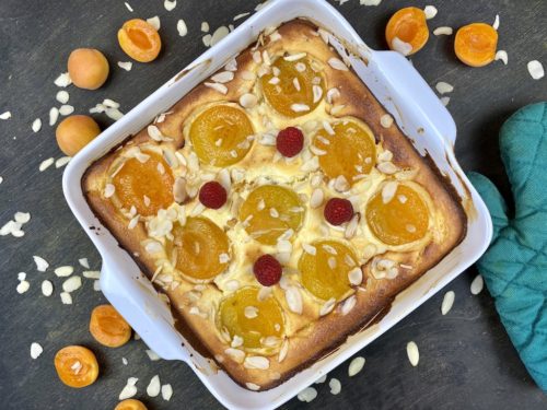 Gesunder Aprikosen-Quark Auflauf