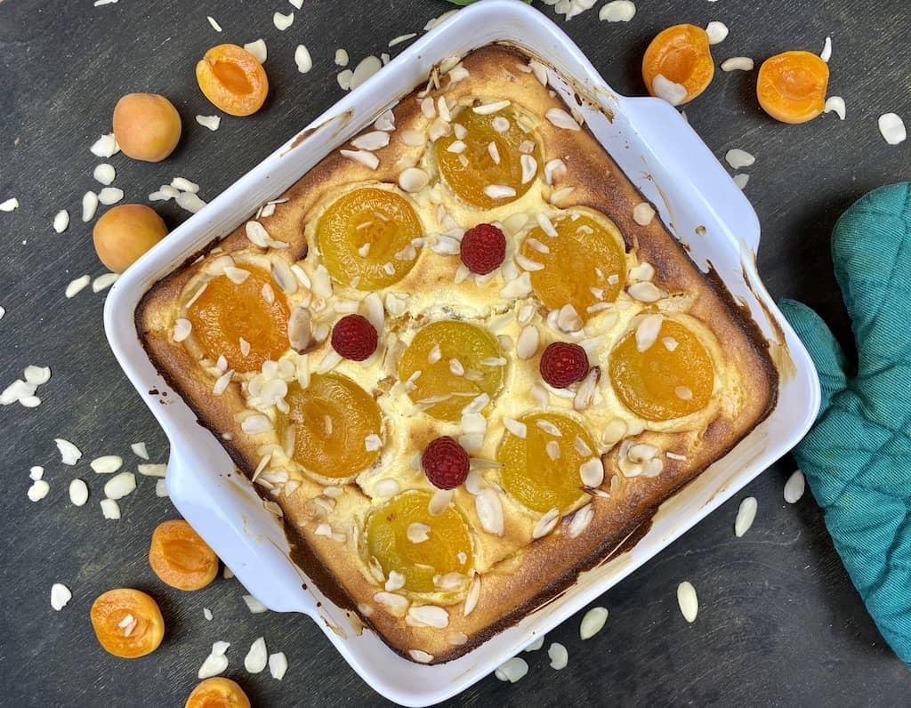 Gesunder Aprikosen-Quark Auflauf