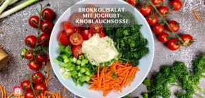 Gesunder-Brokkolisalat-mit-Joghurt-Knoblauchsosse-Schnelles-Brokkoli-Rezept