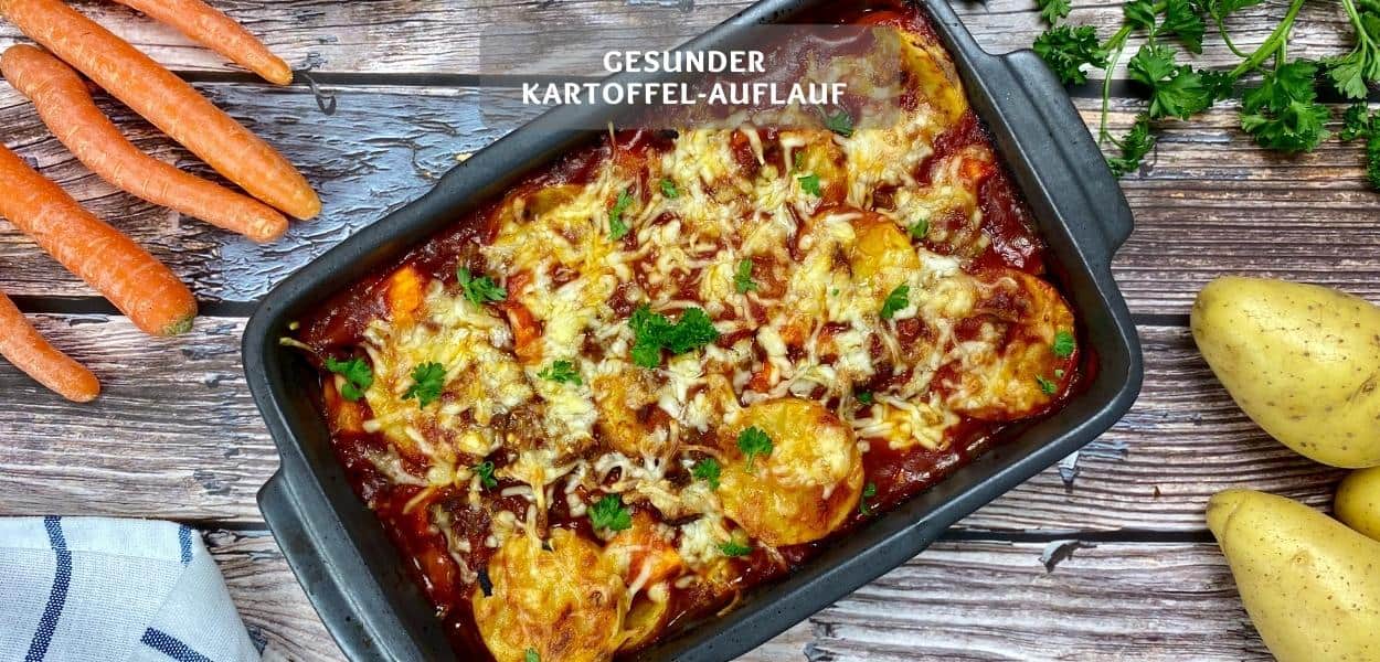 Gesunder Kartoffel Auflauf Gesunder Kartoffelauflauf mit Hackfleisch und Tomatensauce